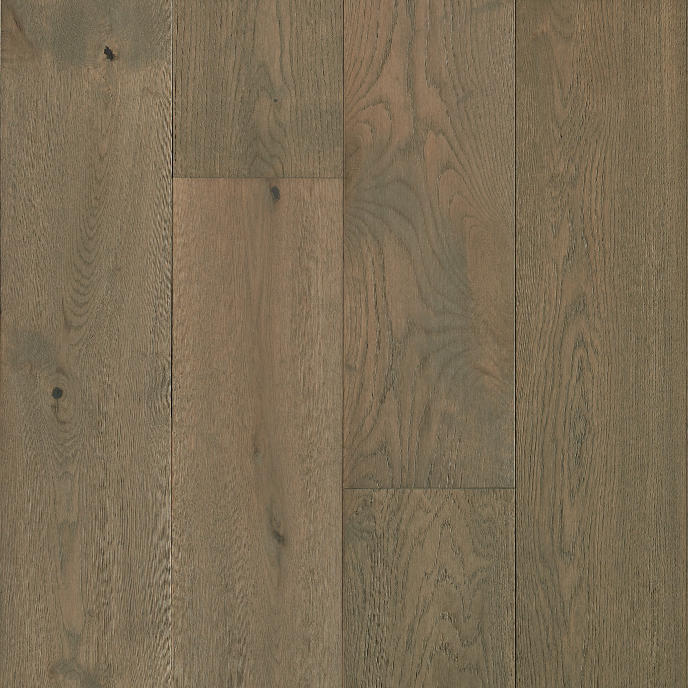 Bruce Engineered Hardwood Flooring White Oak Brushed Impressions Renewed Taupe 9" BRBH96EK96W