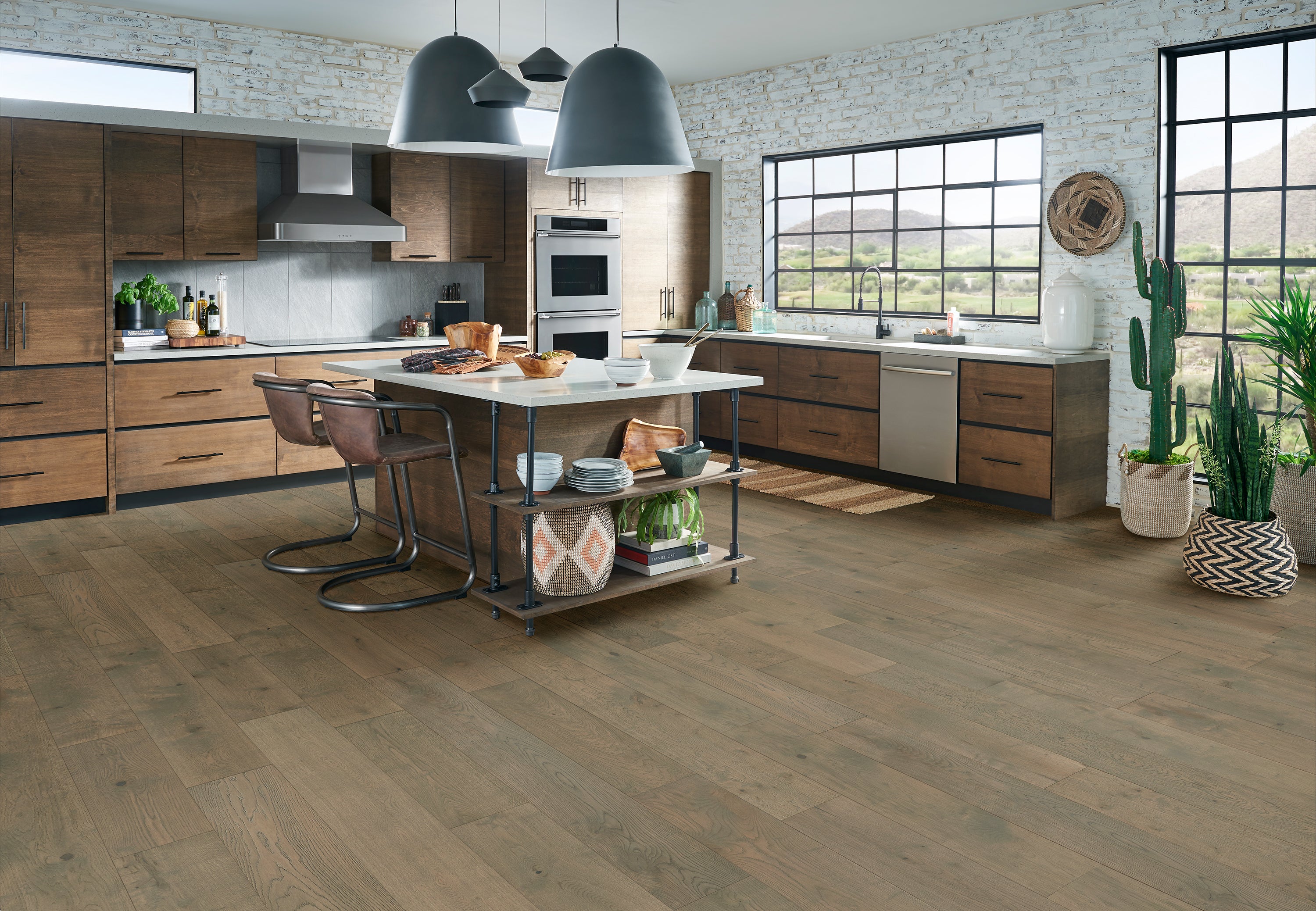 Bruce Engineered Hardwood Flooring White Oak Brushed Impressions Renewed Taupe 9" BRBH96EK96W