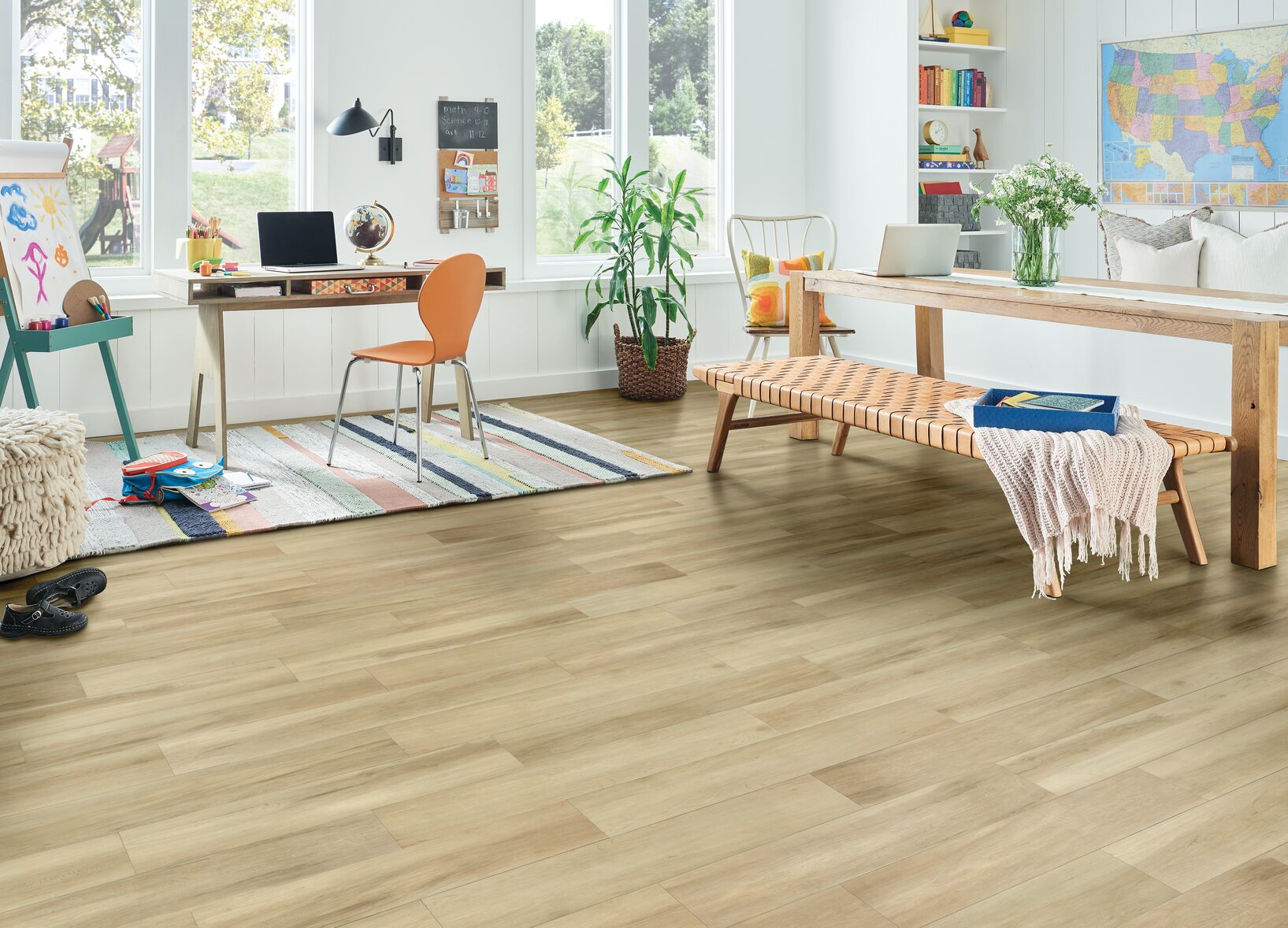 Bruce LifeSeal Classic Plus Collection BRLP70RK04E New Moon 7.87 inch x 60 inch Oak Rigid Core Flooring (32.81 SF/Box)