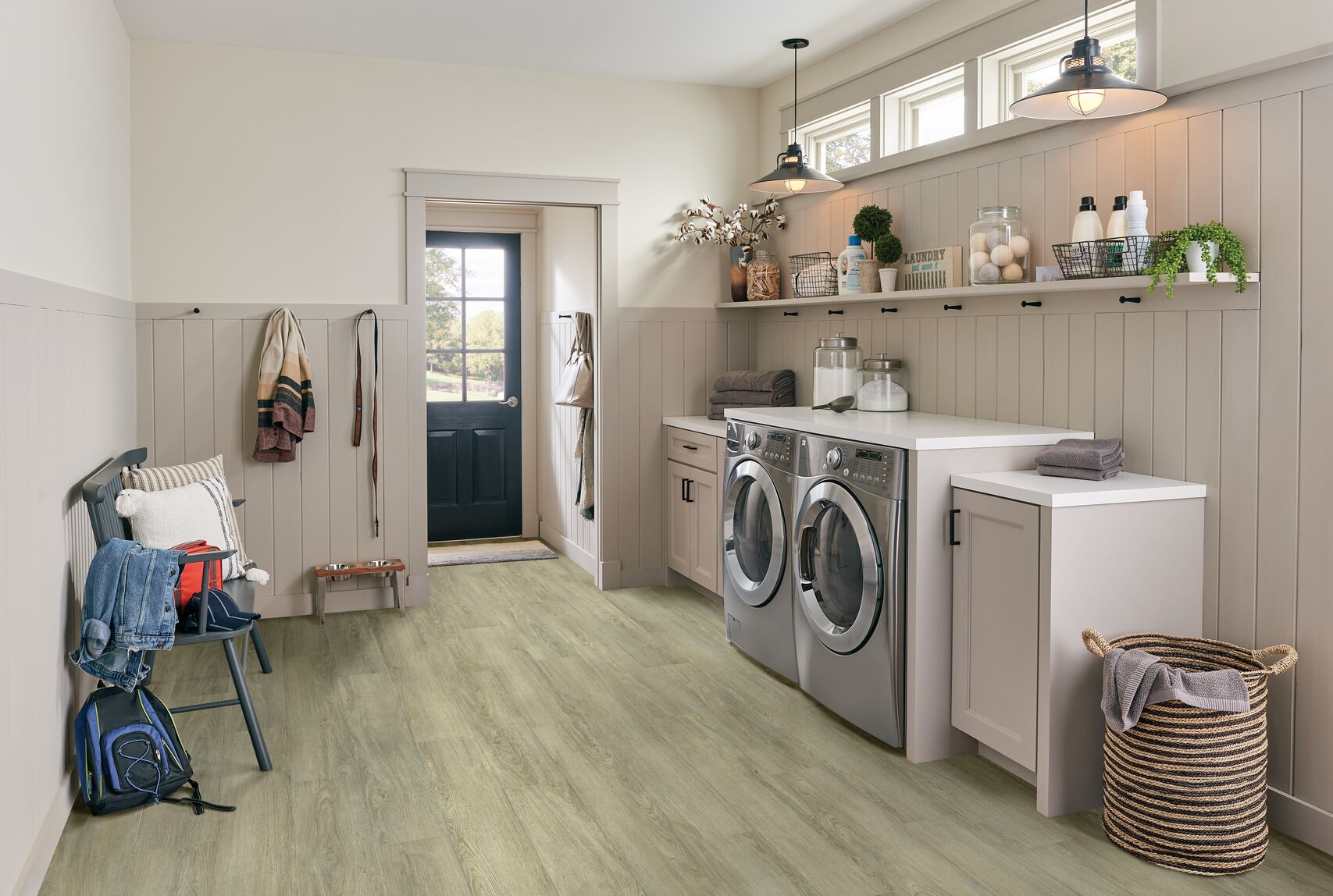 Bruce LifeSeal Classic Plus Collection BRLP70RK08E Visionary Taupe 7.87 inch x 60 inch Oak Rigid Core Flooring (32.81 SF/Box)