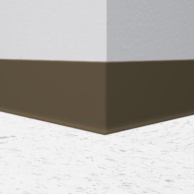 Mannington / Burke Rubber Wall Base Type TP BUR4GL201 Chocolate 4" x 4' by 1/8 Cove (with Toe)