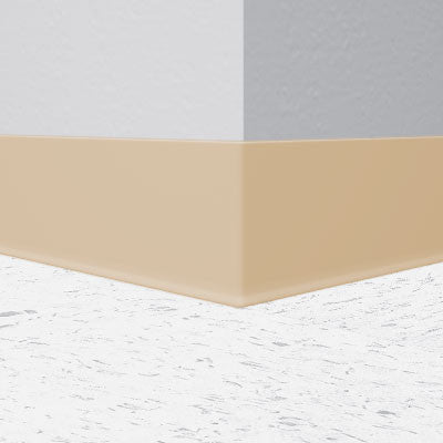 Mannington / Burke Rubber Wall Base Type TP BUR6GR206 Light Beige 6" x 100' by 1/8 Cove (with Toe)