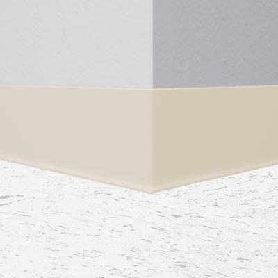 Mannington / Burke Rubber Wall Base Type TP BUR6GL244 Off White 6" x 4' by 1/8 Cove (with Toe)