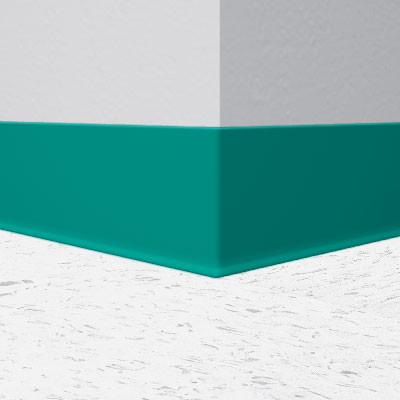 Mannington / Burke Rubber Wall Base Type TP BUR4HR254 Light Teal 4" x 100' by 1/8 Straight (Toeless)