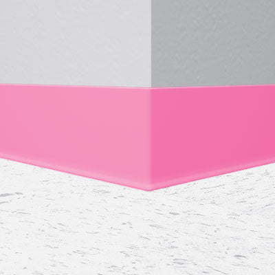 Mannington / Burke Rubber Wall Base Type TP BUR6GR491 Neon Pink 6" x 100' by 1/8 Cove (with Toe)