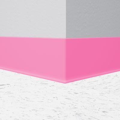 Mannington / Burke Rubber Wall Base Type TP BUR6HL491 Neon Pink 6" x 4' by 1/8 Straight (Toeless)