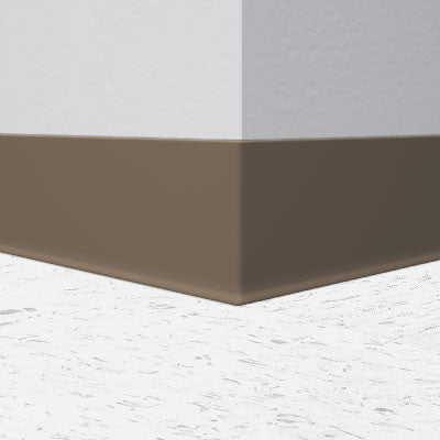 Mannington / Burke Rubber Wall Base Type TP BUR45GR597 Mocha 4.5" x 100' by 1/8 Cove (with Toe)