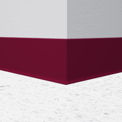 Mannington / Burke Rubber Wall Base Type TP BUR6GR607 Cranberry 6" x 100' by 1/8 Cove (with Toe)