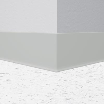 Mannington / Burke Rubber Wall Base Type TP BUR6GL208 Light Gray 6" x 4' by 1/8 Cove (with Toe)