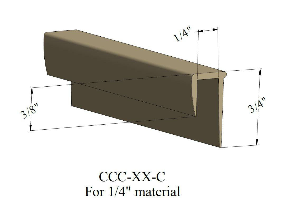 Tarkett / Johnsonite CCC-XX-C Cove Cap 1/4" 480' LF/Box (40 pieces per box)