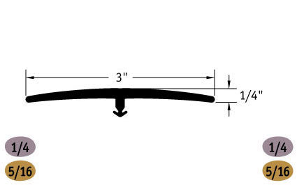 Tarkett / Johnsonite CD-XX-W T-Molding 1/4" and 5/16" 120' LF/Box (10 pieces per box)