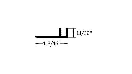 Tarkett / Johnsonite CDB-00-A T-Molding Track 11/32" x 1- 3/16" 240' LF/Box (20 pieces per box)