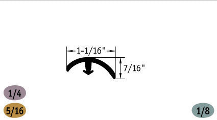 Tarkett / Johnsonite CE-XX-A T-Molding 1/4" and 5/16" to 1/8" 240' LF/Box (20 pieces per box)