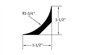 Johnsonite Cove Filler Strip CFS-00 Flooring Components 1-3/4"