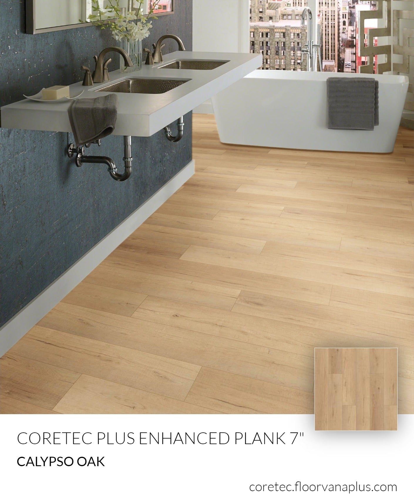 Coretec Calypso Oak Bathroom Flooring