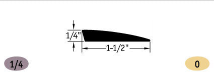 Tarkett / Johnsonite CRS-XX-A Reducer 1/4" 120' LF/Box (10 pieces per box)