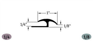 Johnsonite Adaptor CTA-XX-C Flooring Components 1/4" to 1/8"