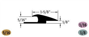 Johnsonite Adaptor CTA-XX-D Flooring Components 5/16" to 1/16" or 1/8"