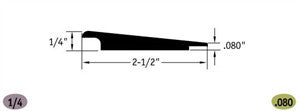 Johnsonite Wheeled Traffic Transition CTA-XX-HT Flooring Components 1/4" or .080" or 2mm