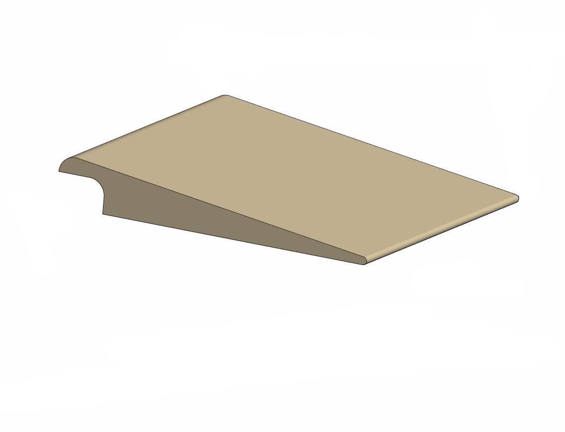 Tarkett / Johnsonite CTA-XX-J Wheeled Traffic Transition 1/4" Moulding Piece 120' LF/Box (10 pieces per box)