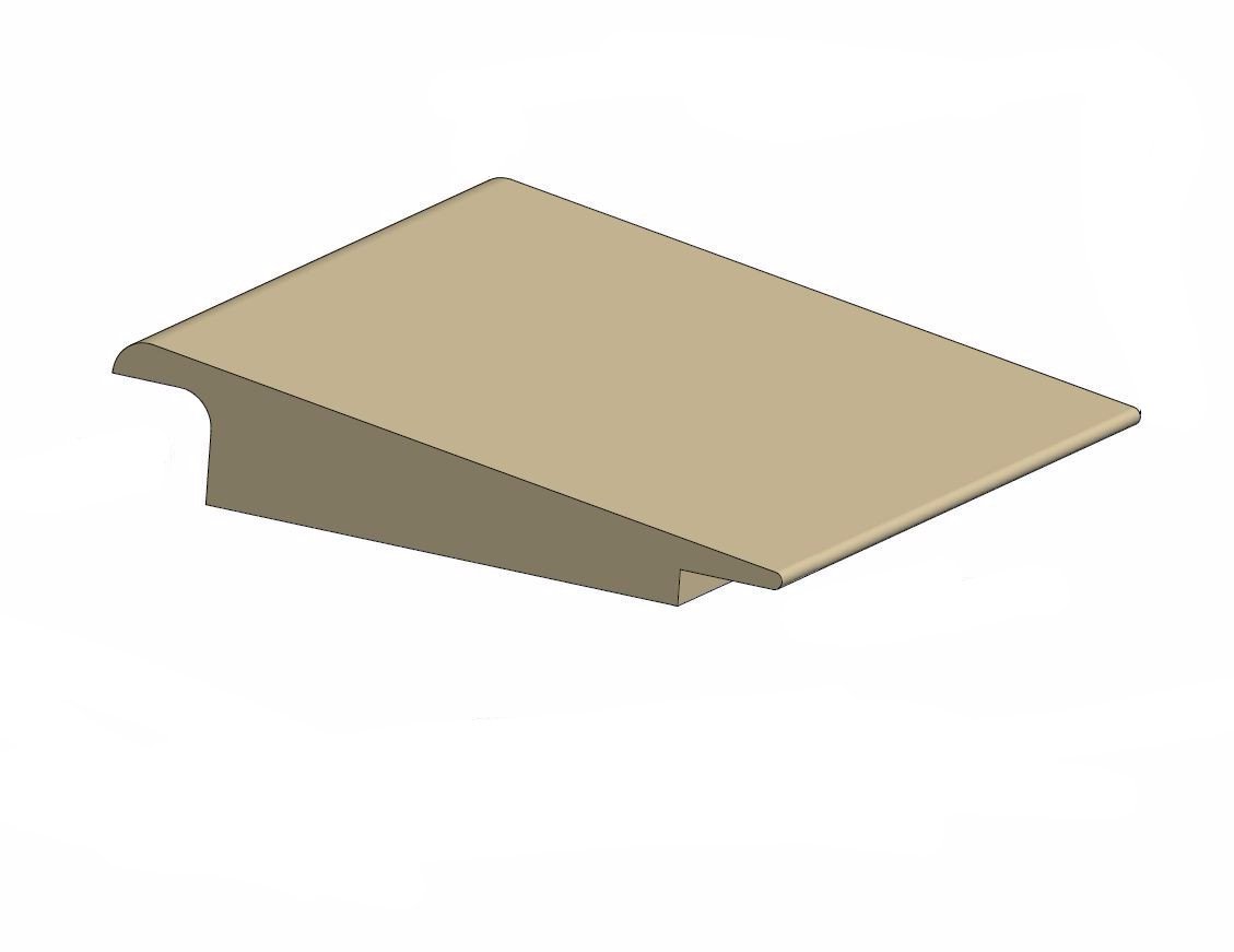 Tarkett / Johnsonite CTA-XX-K Wheeled Traffic Transition 3/8" to 1/8" 120' LF/Box (10 pieces per box)