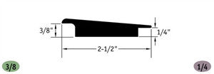 Tarkett / Johnsonite CTA-XX-L Wheeled Traffic Transition 3/8" to 1/4" 120' LF/Box (10 pieces per box)