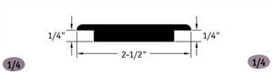 Johnsonite Wheeled Traffic Transition CTA-XX-M Flooring Components 1/4" to 1/4"