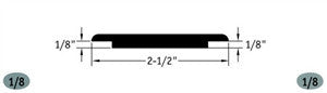 Johnsonite Wheeled Traffic Transition CTA-XX-N Flooring Components 1/8" to 1/8"