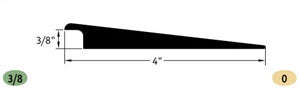 Johnsonite Wheeled Traffic Transition CTA-XX-PL Flooring Components 3/8"