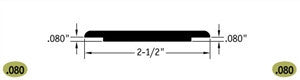 Tarkett / Johnsonite CTA-XX-Y Wheeled Traffic Transition .080" to .080" 120' LF/Box (10 pieces per box)