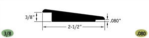 Johnsonite Wheeled Traffic Transition CTA-XX-Z Flooring Components 3/8" to .080"