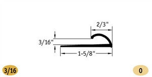 Johnsonite Edge Guard EG-XX-K Flooring Components 3/16"