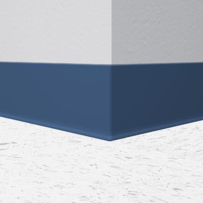 Flexco Vinyl Wall Base 013 Blue 6" x 4' by 1/8" Cove (with Toe)