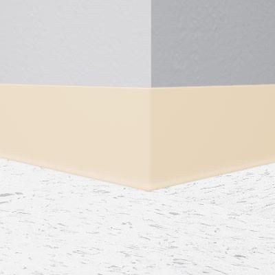 Flexco Vinyl Wall Base 022 Almond 6" x 4' by 1/8" Cove (with Toe)