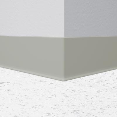 Flexco Vinyl Wall Base 025 Light Gray 4" x 4' by 1/8" Cove (with Toe)
