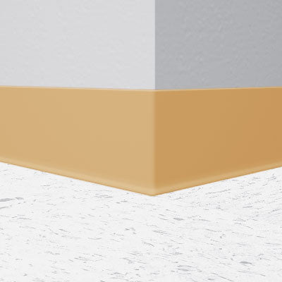 Flexco Vinyl Wall Base 096 Goldenrod 4" x 120' by 1/8" Cove (with Toe)