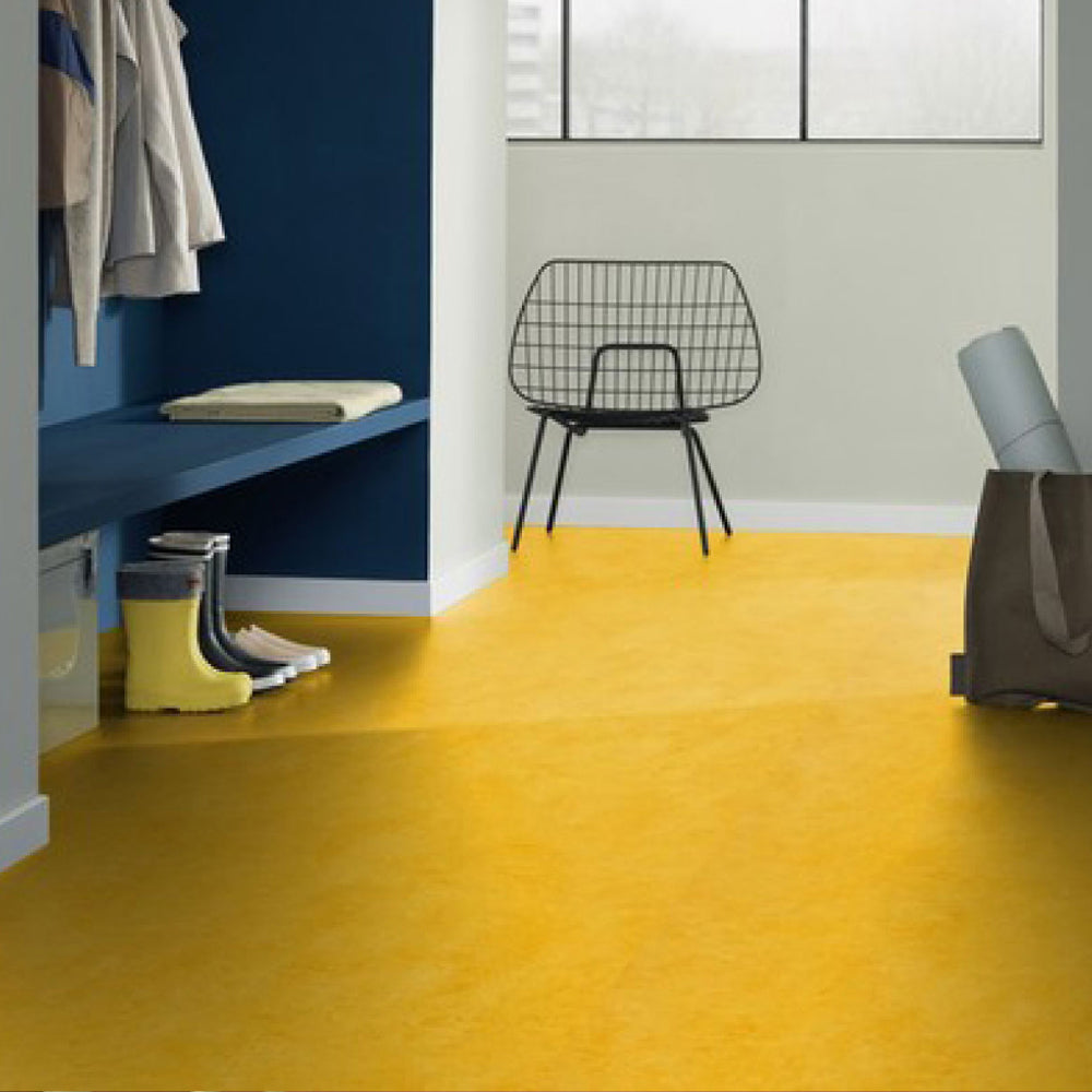 Lemon Zest Linoleum Mudroom