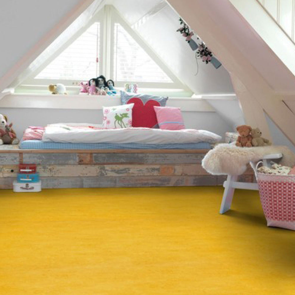 Lemon Zest Linoleum Bedroom