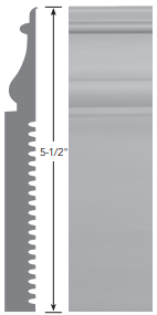 Roppe Contours Nobility PV5055 123 Charcoal 5 1/2" X 8' by 3/8" 