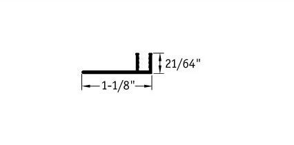 Tarkett / Johnsonite MTC-00-A Track Base Contour Pinless for Glue Down 1-1/8" to 21/64" 144' LF/Box (12 pieces per box)