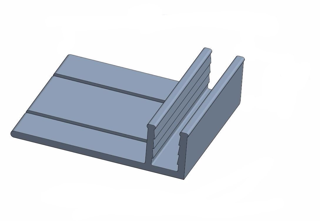 Tarkett / Johnsonite MTC-00-A Track Base Contour Pinless for Glue Down 1-1/8" to 21/64" 144' LF/Box (12 pieces per box)