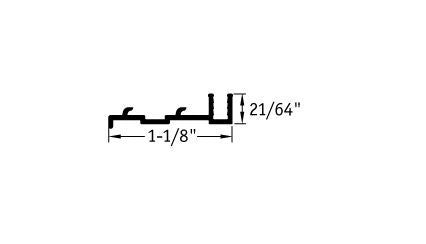 Tarkett / Johnsonite MTC-00-B Track Base Contour Pin for Stretch In 1-1/8" to 21/64" 144' LF/Box (12 pieces per box)