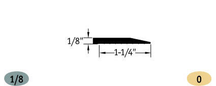 Tarkett / Johnsonite RRS-XX-C Reducer Reducer 3 150' LF/Box (50 pieces per box)