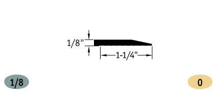 Tarkett / Johnsonite RRS-XX-D Reducer Reducer 25 100' LF/Box (4 Pieces