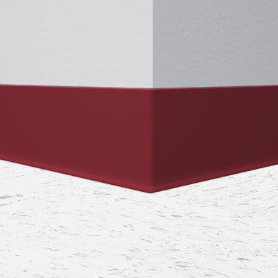 Roppe 700 Series Rubber Cove Molding Wall Base Cinnabar 6" x 120' Roll by 1/8" Cove (with Toe)