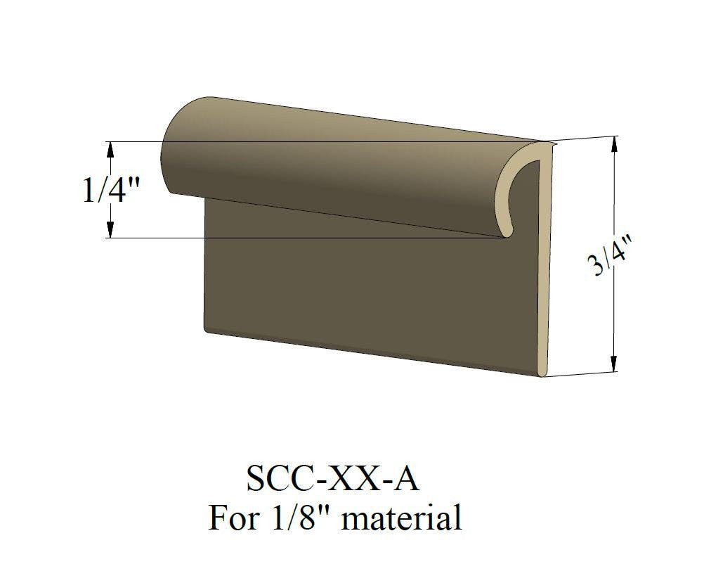 Tarkett / Johnsonite SCC-XX-A Cove Cap Cove Cap for 1/8" 600' LF/Box (50 pieces per box)