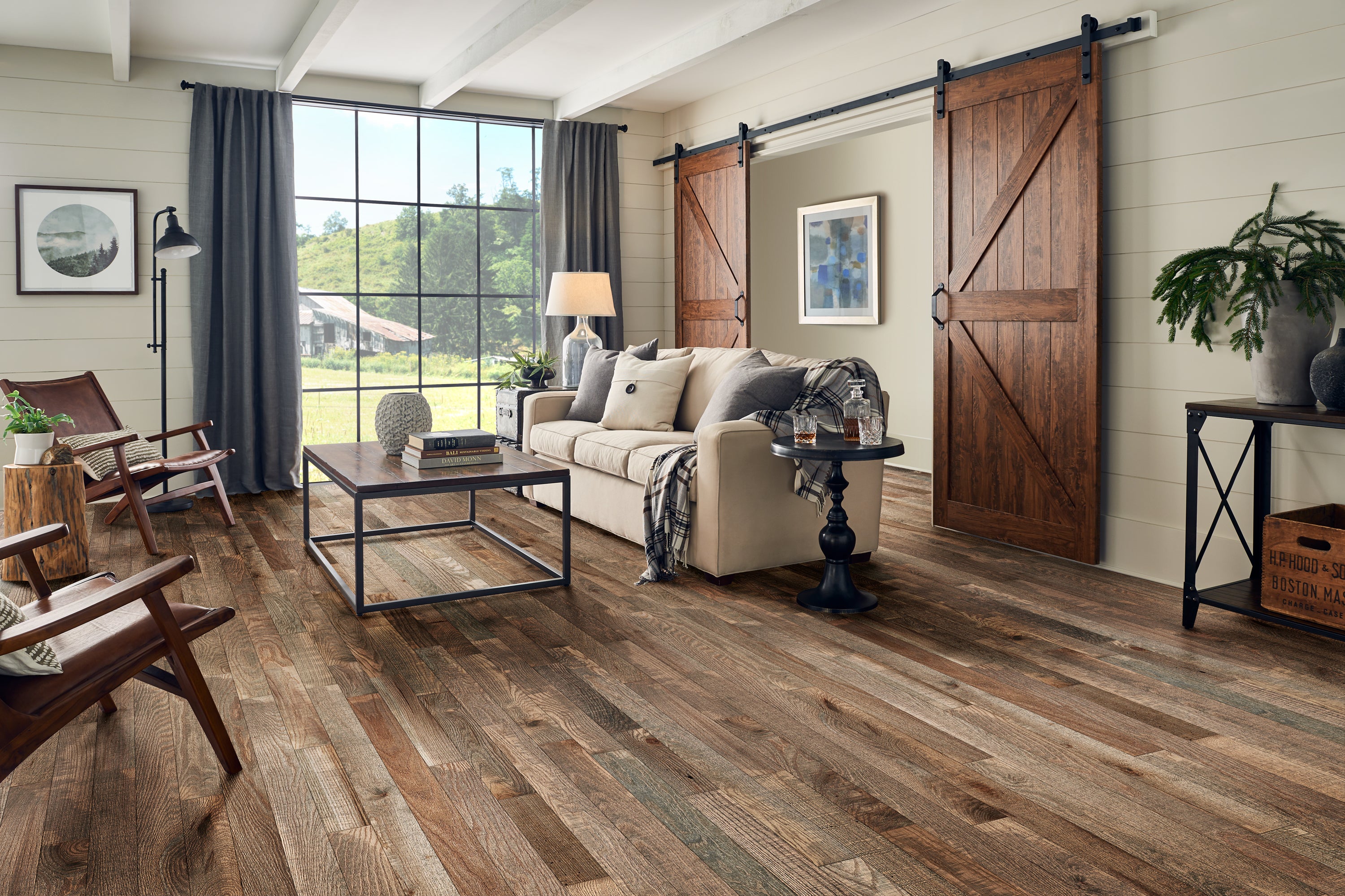 Bruce Solid Hardwood Flooring Oak Barnwood Living Monroe 3 1/4" SKMB39L16X