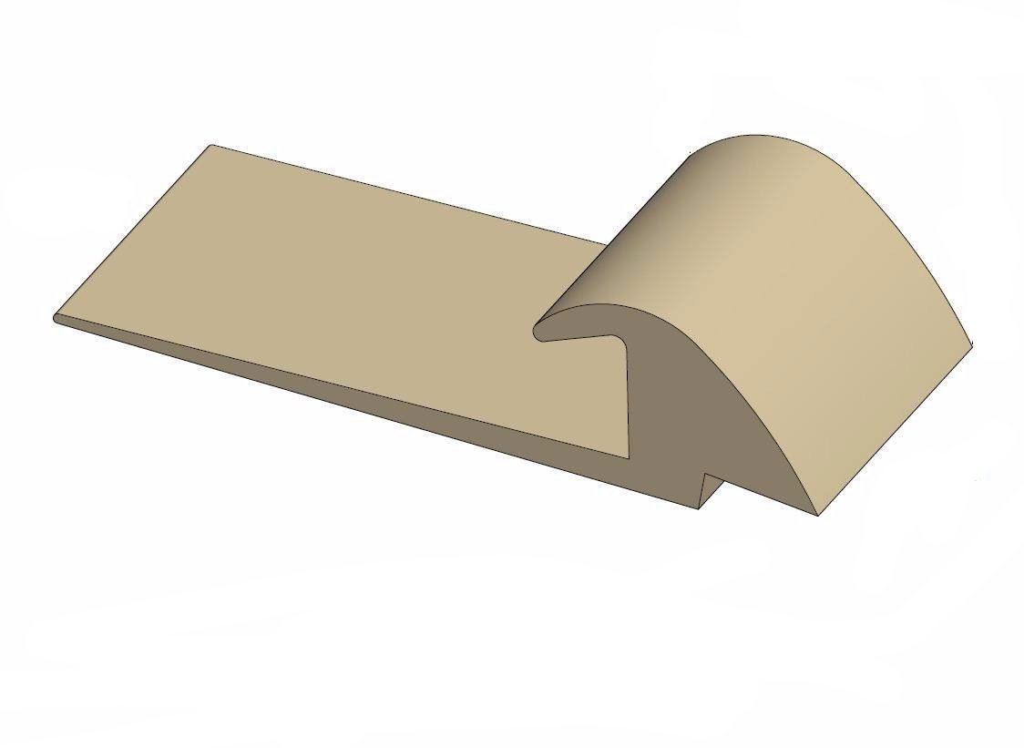 Tarkett / Johnsonite SLT-XX-H Slim Line Transition 1/4" to .080" 300' LF/Box (25 pieces per box)