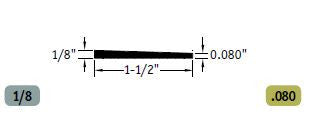 Tarkett / Johnsonite SSR-XX-D Reducer 1/8" to 1-1/2" 25(12' Pieces)(300LF/Box)