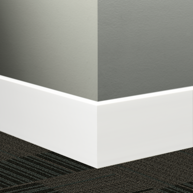 Tarkett / Johnsonite Millwork Mandalay 2-1/2" 01 Snow White 2.5" x 8' by 3/8" (40 LF/box)